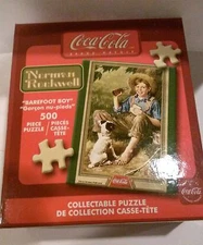Coca Cola PUZZLE--500 Piece--Norman Rockwell--"Barefoot Boy"  (2004)