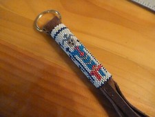 2 Kachinas beaded beadwork keyring