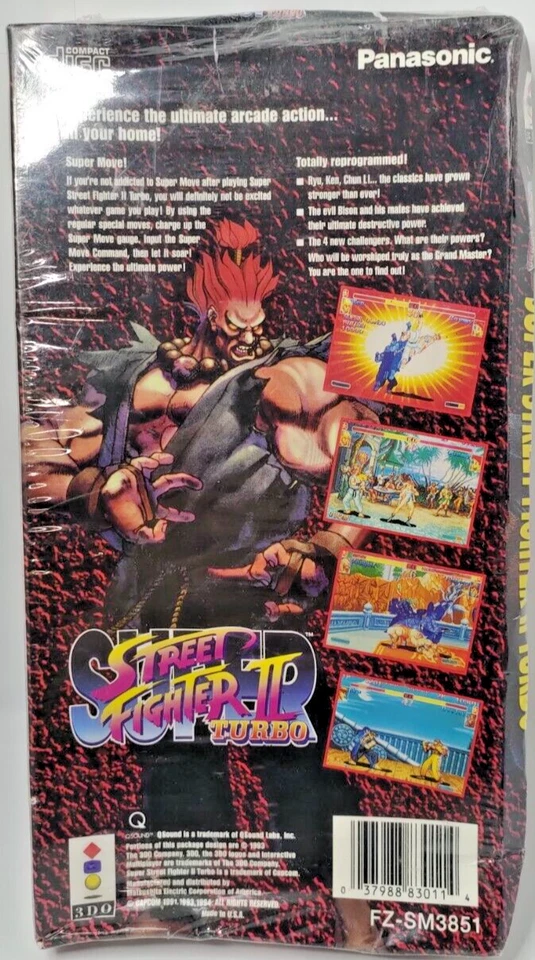 Super Street Fighter II Turbo Longbox 3DO - Sealed- Damaged Box - Image 2 of 4
