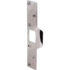 7-7/8 In. Chrome-plated Steel Maximum Security Latch Strike With 3 In. Long