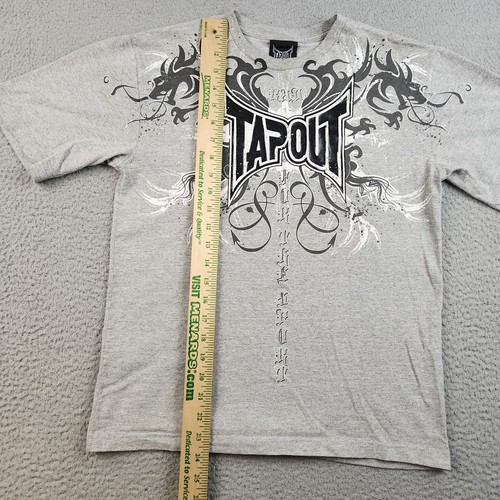 VTG Y2K TAPOUT Shirt Boys Medium 10/12 Tribal MMA Graphic Grunge Skater Tattoo - Picture 4 of 9