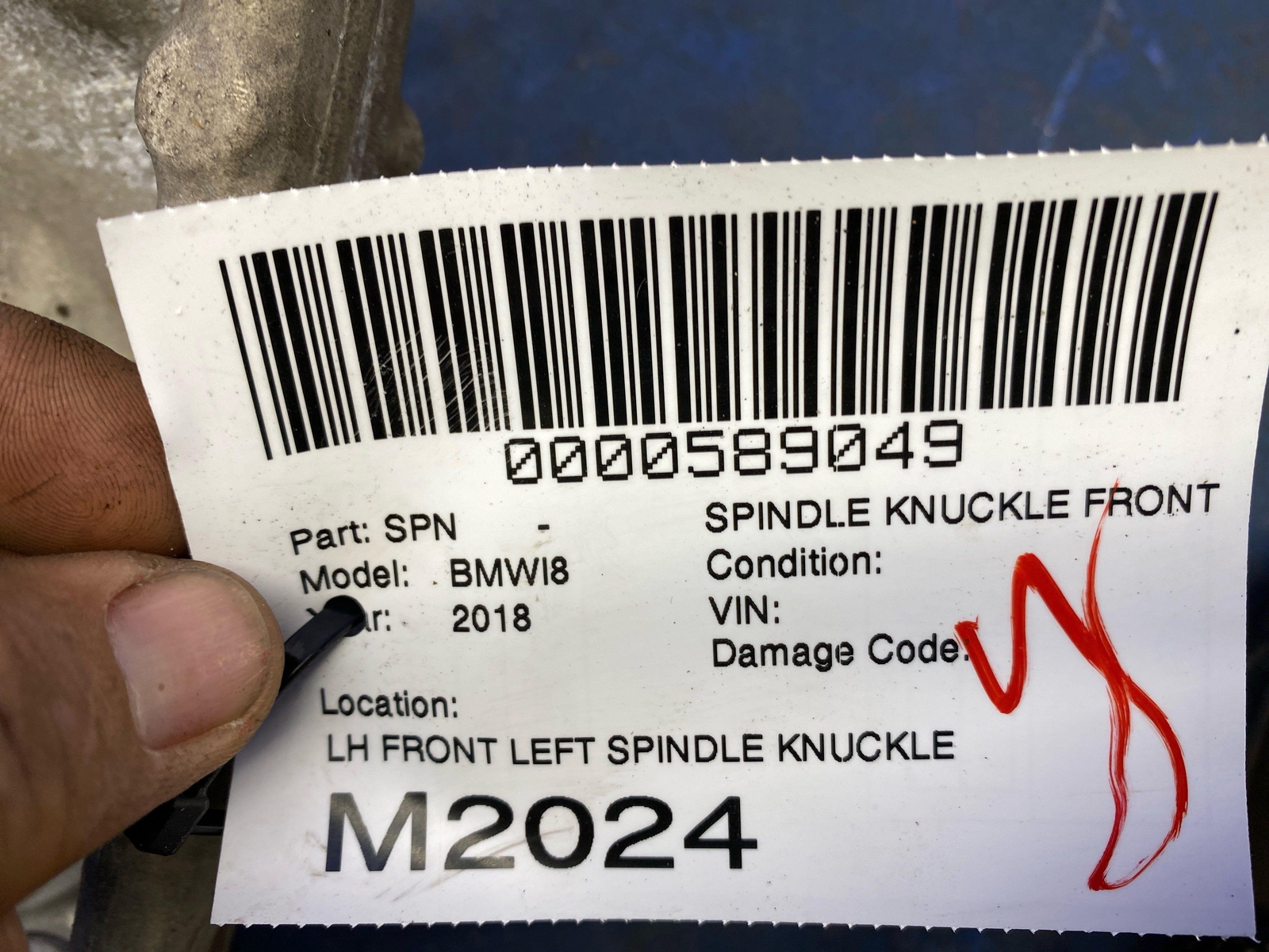 2014 2015 2016 2017 2018 2019 2020 BMW I8 FRONT LEFT SPINDLE KNUCKLE WHEEL HUB