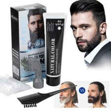 MOKERU Beard Hair Color Dye Shampoo Natural Men Mustache Dying Black Darkening