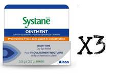 SYSTANE Ointment Lubricating Eye Ointment For Dry Eyes 3.5 g Nighttime Relief x3