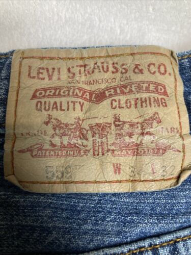 Levi's Jeans Herren 32x29 Blau 559 Relaxed Straight All Cotton Denim Etikett 34x32 - Bild 17 von 20