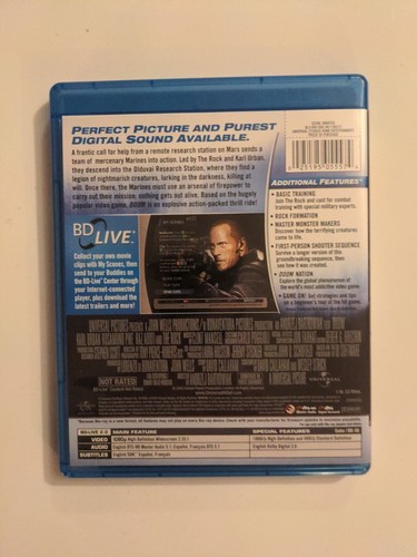 Doom: Unrated Extended Edition (Blu-ray 2005) Karl Urban, The Rock, Bilingual - Picture 3 of 3