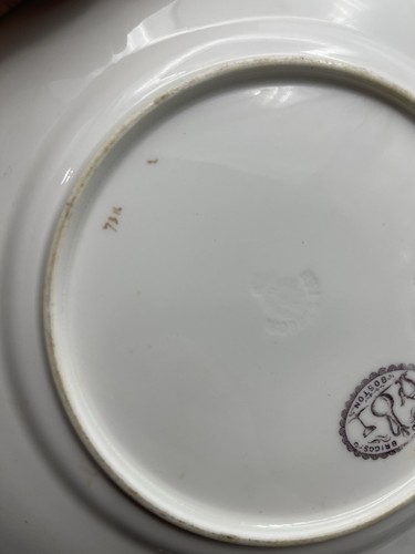 Antique Royal Worcester Indian Tree Enameled Luncheon Plates Set Of 7 - Picture 6 of 11