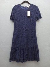 MICHAEL KORS Women's Fit & Flare Knee Length 8 Navy Lace Cocktail Dress Casual