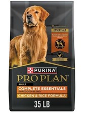 Purina Pro Plan Complete Essentials Shredded Blend Chicken and Rice Dog 35 lb.