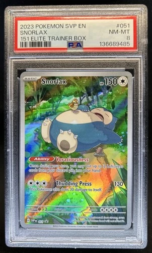 2023-25 Pokemon SV Black Star Promos Snorlax #051 PSA 8