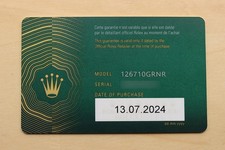 2024 NEW CARD ROLEX GMT MASTER II 126710 GRNR BRUCE WAYNE STEEL OYSTER WATCH 6