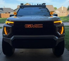 2023-2027 Gmc Canyon Illuminated Grille Emblem Amber White Led Color
