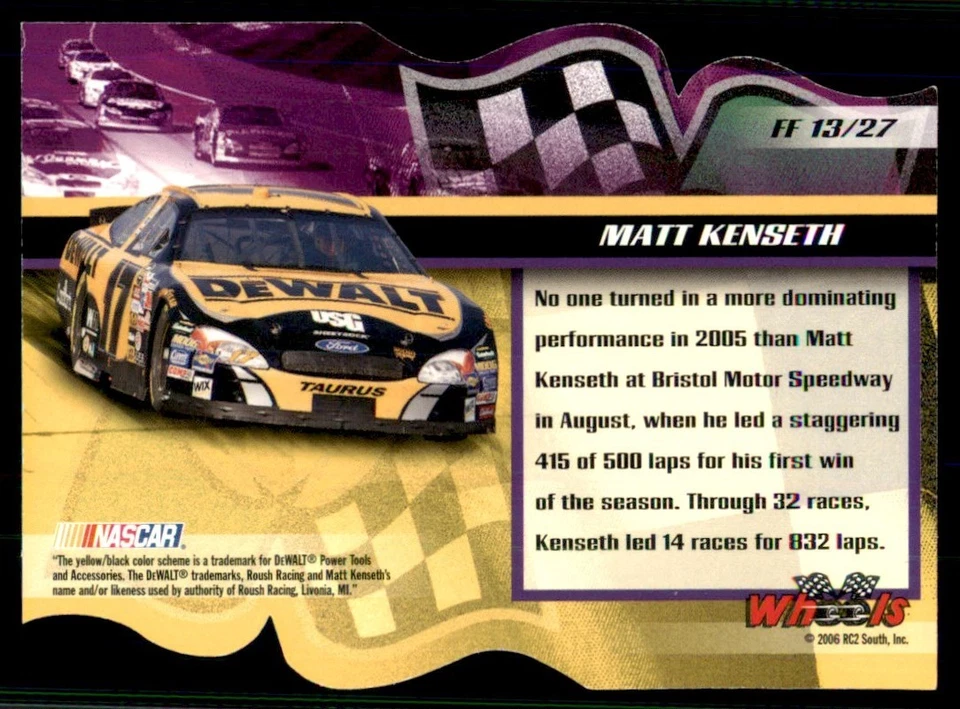 2006 Wheels High Gear Flag 2 Flag #FF13 Matt Kenseth - Image 2 of 2