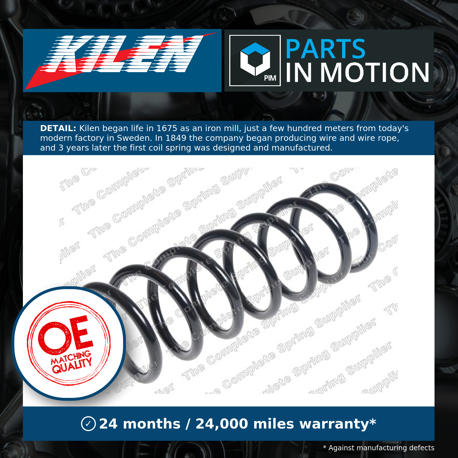 Kilen 66046 Rear Coil Spring Fits Volvo S40 V50 30683569 30683570 - Image 3