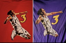 Diana Taurasi Phoenix Mercury Red and Purple GOAT Induction Shirts XL and GOAT