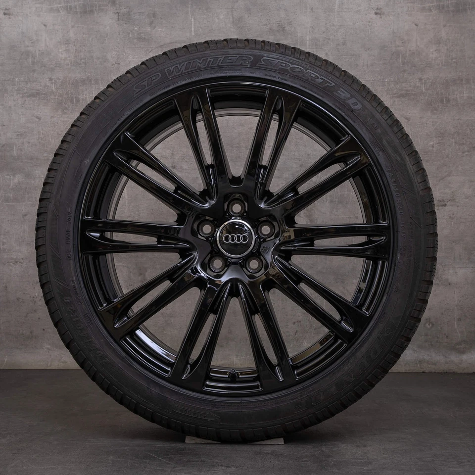 Audi A8 S8 Winterräder 20 Zoll 4H D4 Felgen 4H0601025AG schwarz glanz - Bild 4 von 4