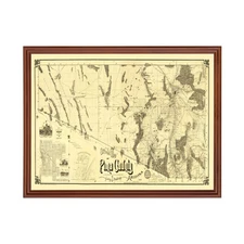 Old Map of Pima County, AZ 1893 - Vintage Arizona Art