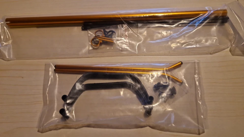 Hubschrauber Bausatz GFK/ALU 450er Klasse ohne Elektrik und Rotorblätter orange - Bild 2 von 4