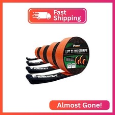 2”x3FT & 2”x7FT Sturdy Lift Sling Strap, 18800lbs Heavy Duty Web Sling-4PCS