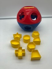 1968 Vintage Tupperware Red Blue Yellow Toy Shape O Ball/8 shapes