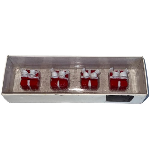 Crate And Barrel Glass Place Card Name Holders Christmas Gift Package Set 4 EUC - Picture 2 of 9