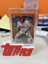 Aroon Escobar 2025 Bowman Chrome Prospects 1st Orange Shimmer /25 