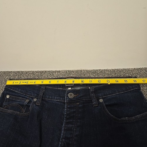 Pretty Green Mens Jeans 34x30Black Slim Fit Button Fly Dark Wash Denim W34 L30 R - Picture 11 of 12