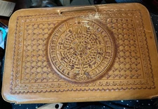 Vintage 1960's ARTMEX  Mexican Leather Briefcase Hand Tooled Great Condition