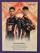 2025 Topps Eccellenza Moneygram haas F1 La Squadra Ocon/Bearman Red 3/5