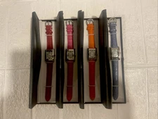 *NEW* GOSSIP GSP232 Genuine Leather Quartz Analog Women's Watch New Battery