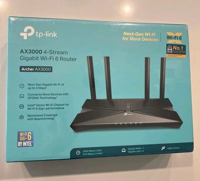 New TP-LINK Archer AX3000 Dual-Band Wi-Fi 6 Router - INTEL CHIP