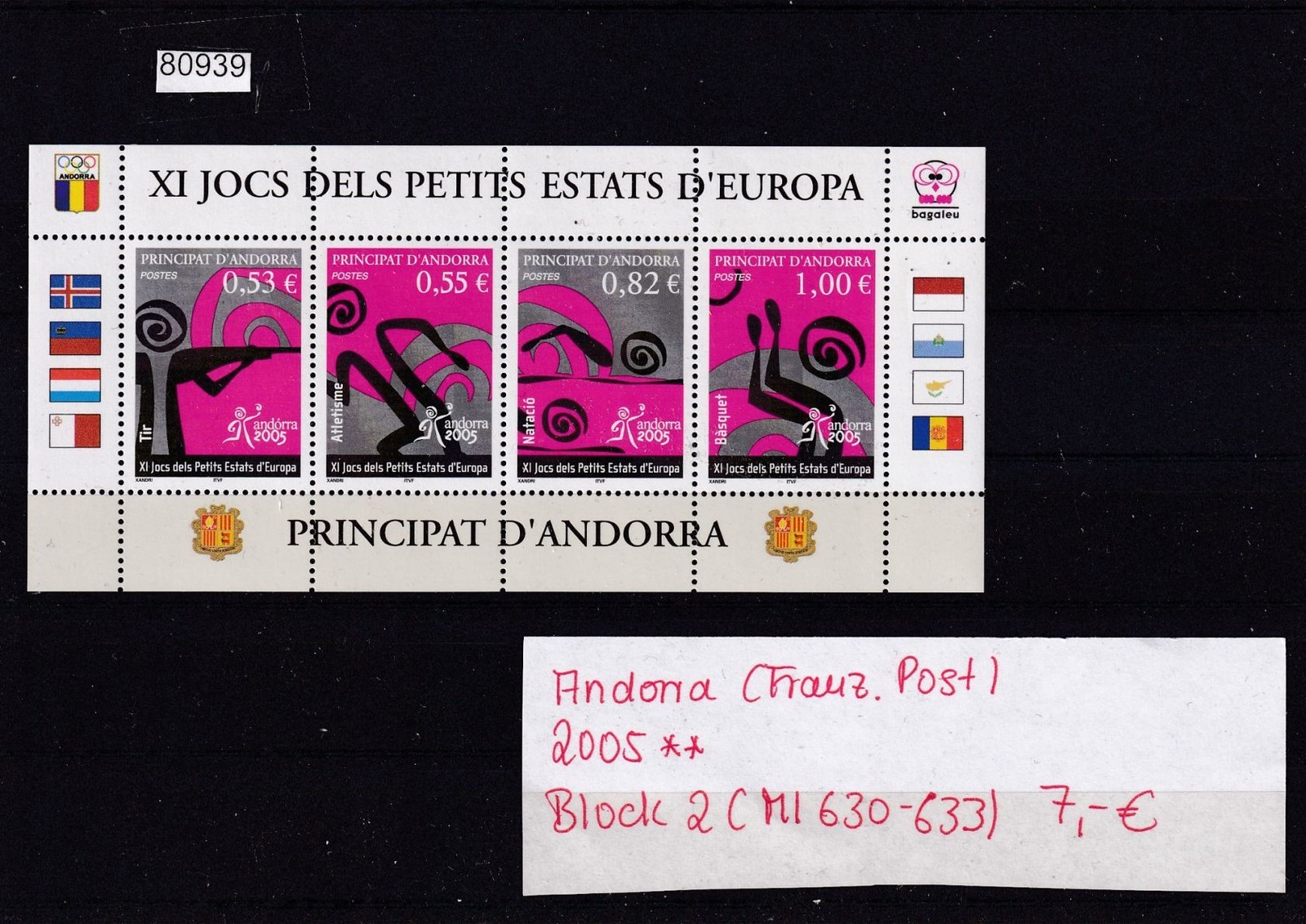 Block Pocture Andorra French Post 2005, Mi.-No.: 630-633 Block 2 ** | eBay UK