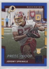 2017 Panini Donruss Rookies Press Proof Blue Jeremy Sprinkle #365 07d5