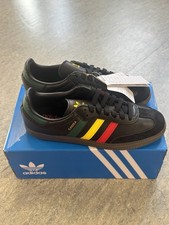 adidas Originals Samba OG Black and Jamaica Rasta Colorway UK Size 7 - IH3119