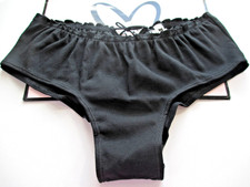 VICTORIA'S SECRET PINK Cotton Back Tie Ruffle Bow Cheeky Panty VS Black S M L XL