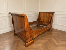 An Antique Victorian Solid Pine Single Sleigh Bed ~Delivery Available~