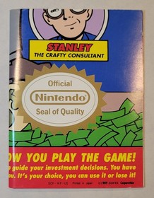 1989 Wall Street Kid Nintendo NES Insert SOF-KP-US Promo Poster Only Near Mint