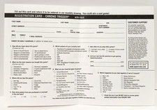 Chrono Trigger Registration Card Only Nintendo DS, 2008 Authentic