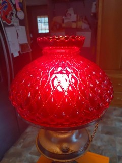 Ruby Red Vintage Lamp Shade 10"