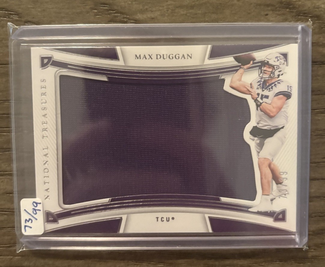 Max Duggan Panini National Treasures Collegiate Rookie Silhouettes #RSMAD Base