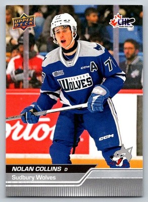 Nolan Collins 2023-24 Upper Deck CHL #23 Sudbury Wolves