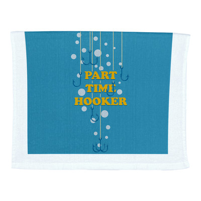 Part Time Hooker Funny Sexual Fishing Hook Tea Towel