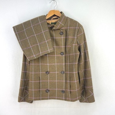 Bredon Hill Shooting Tweed Sakko & Rock Damen 14 grün kariert 2-Teiler Anzug