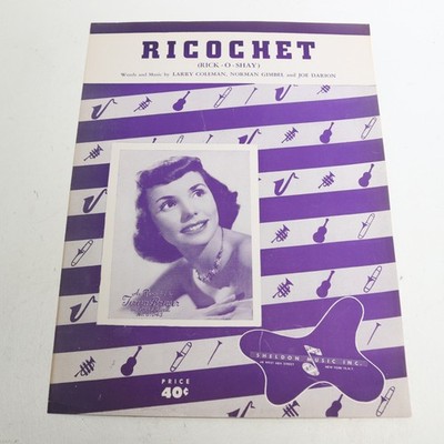 Ricochet Piano Voice Sheet Music Coleman Darion Gimbel 1953 Sheldon