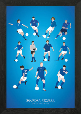 Squadra Azzurra // Echte Legenden Framed Wall Art Poster Canvas Print Picture
