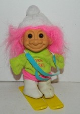 TROLL DOLL RUSS TROLL DOLL SNOW SKIER 6.25 TALL EXCELLENT