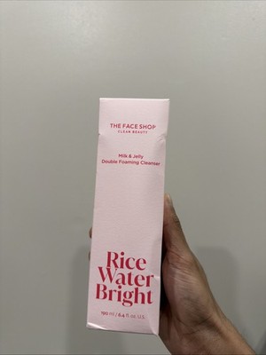 The Face Shop Rice Water Bright Milk & Jelly Cleanser 190mL Foaming Face NEW