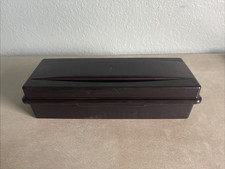 Vintage Alpha Black Plastic Cassette Holder 15 Slots Made in USA