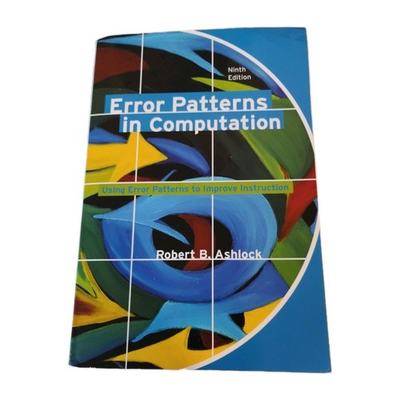 #ad Error Patterns in Computation Using To Improve Instruction Ashlock Robert $12.99