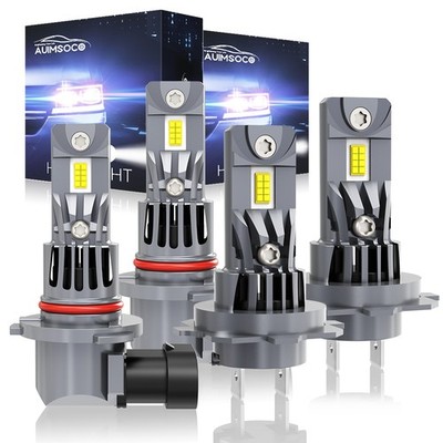 4x H7 9005 LED Headlight High/Low Bulbs For Kia Sedona Van 2019-2020 36000LM